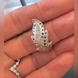 John Hardy Diamond leaf ring